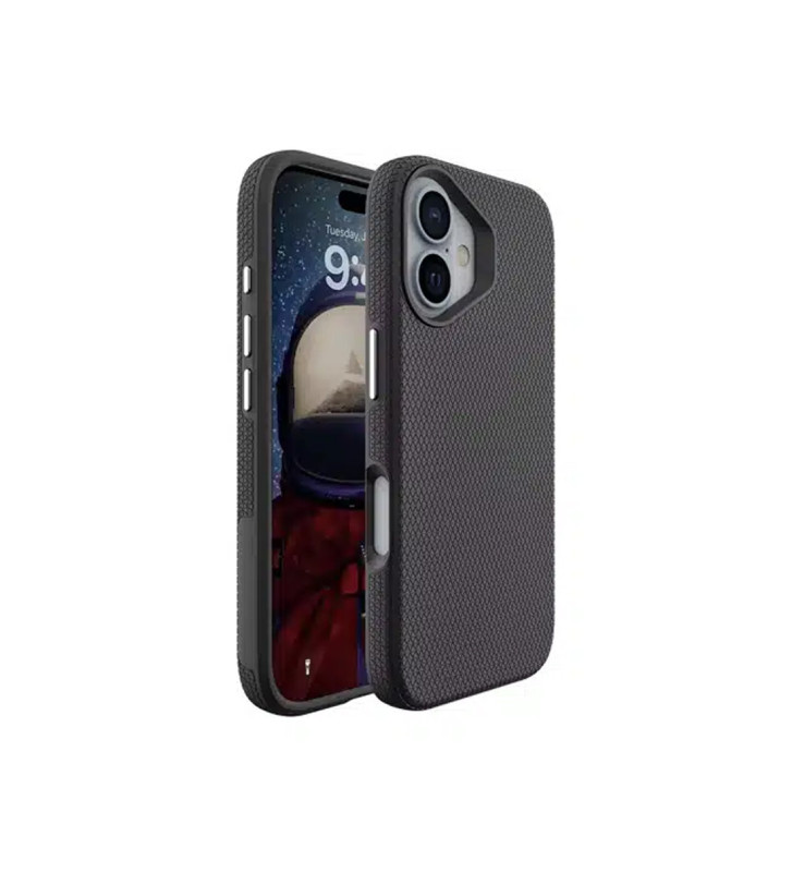Coque antichoc triangulaire avec grains antidérapants pour iPhone 16 Plus Coque antichoc triangulaire avec grains antidérapants pour iPhone 16 Plus