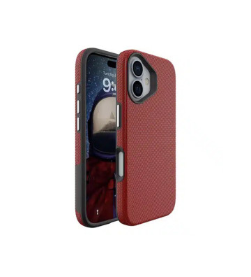 Coque antichoc triangulaire avec grains antidérapants pour iPhone 16 Plus