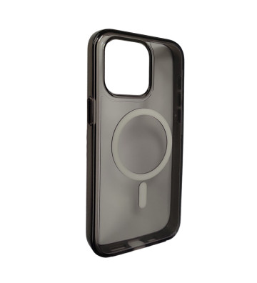 Coque Magsafe MK transparente noire pour iPhone 14 Pro Max