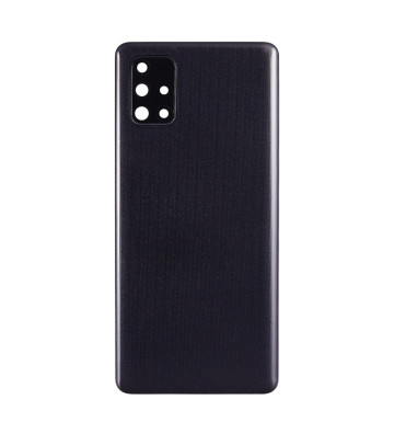 Tapa trasera + lente de cámara para Samsung Galaxy A71 (A715) – Negro