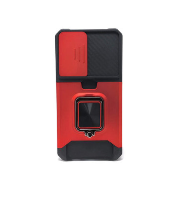 Samsung Galaxy S25 Ultra - Coque avec porte-carte magnétique et support à anneau.