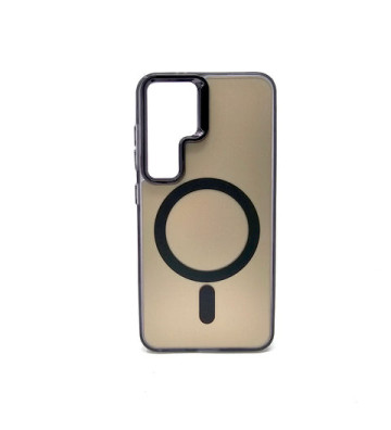 Samsung Galaxy S25 Ultra - MAGNETO Chrome Edge Magnet Ring Silicone Case.