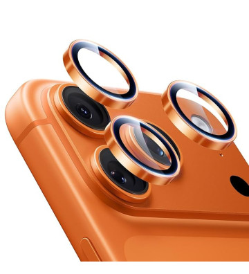 iPhone 17 Pro/17 Pro Max Camera Lens Protector – 9H Tempered Glass, Scratch-Resistant, Flash-Friendly, Orange