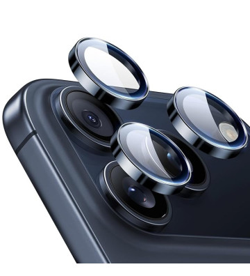 iPhone 17 Pro/17 Pro Max Camera Lens Protector – 9H Tempered Glass, Scratch-Resistant, Flash-Friendly, Bleu