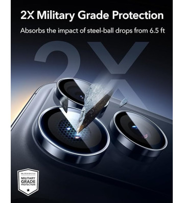 Protecteur de Lentille iPhone 17 Pro/17 Pro Max – Verre Trempé 9H, Anti-Rayures, Compatible Flash, Bleu