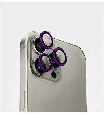 Protection arrière “Slim Eye” -purpelen verre trempé pour caméra Apple iPhone 16 Pro / 16 Pro Max