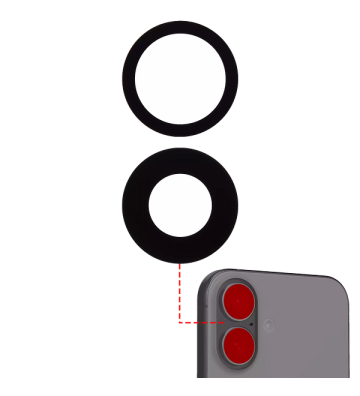 Objectif de la Caméra Arrière pour iPhone 16 / iPhone 16 Plus