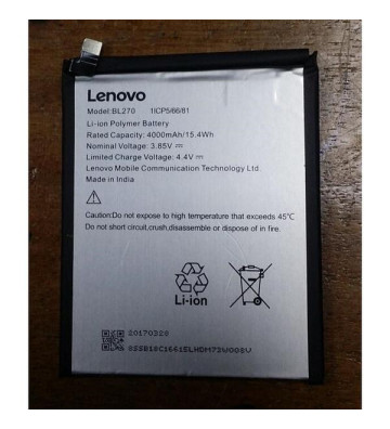 Batterie de remplacement BL270 pour Moto G6 Play XT1922, E5 XT1944