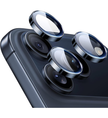 Protection d’objectif caméra iPhone 15 Pro / 15 Pro Max en verre trempé