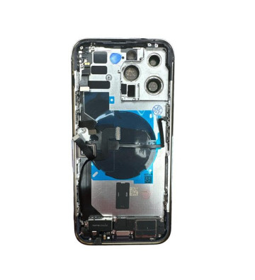 Carcasa trasera completa + piezas pequeñas para iPhone 14 Pro Max – Negro espacial